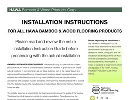 hawa bamboo installation instructions